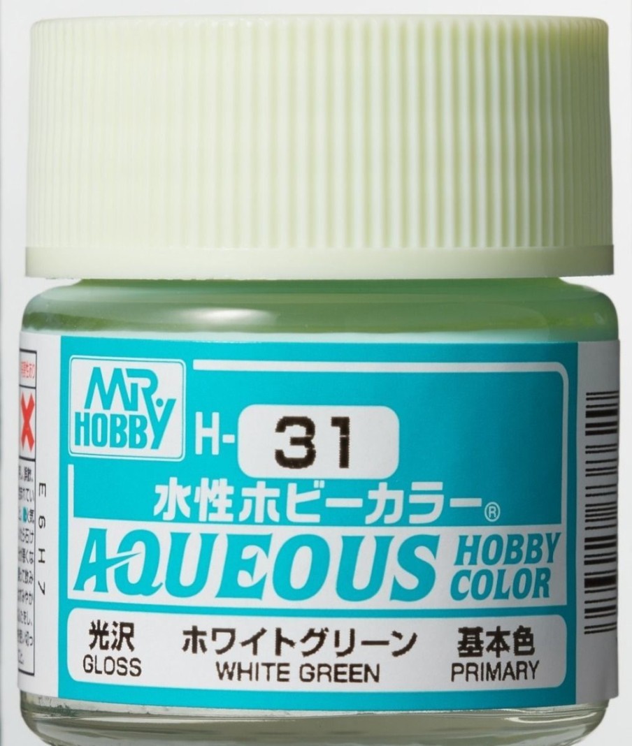 Hobby Supplies GSI | Aqueous Hobby Color Gloss White Green 10Ml Bottle