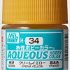 Hobby Supplies GSI | Aqueous Hobby Color Gloss Cream Yellow 10Ml Bottle