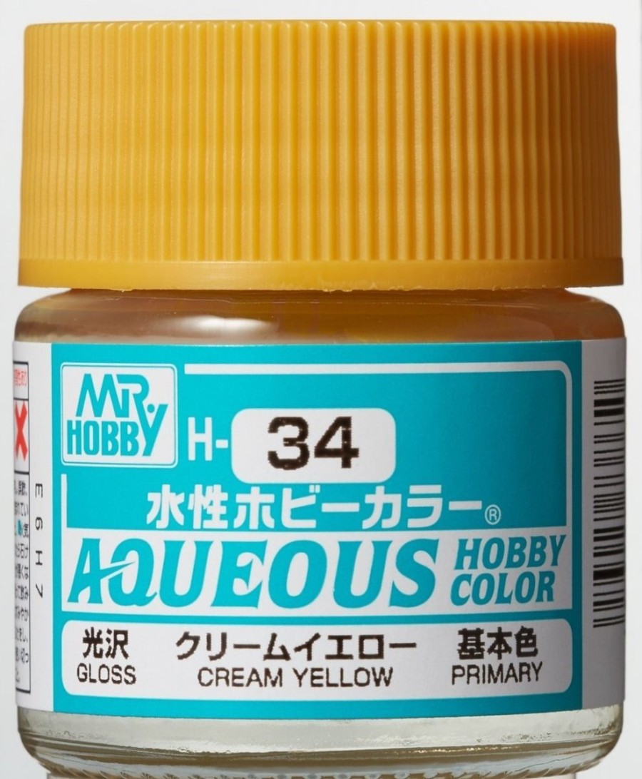 Hobby Supplies GSI | Aqueous Hobby Color Gloss Cream Yellow 10Ml Bottle