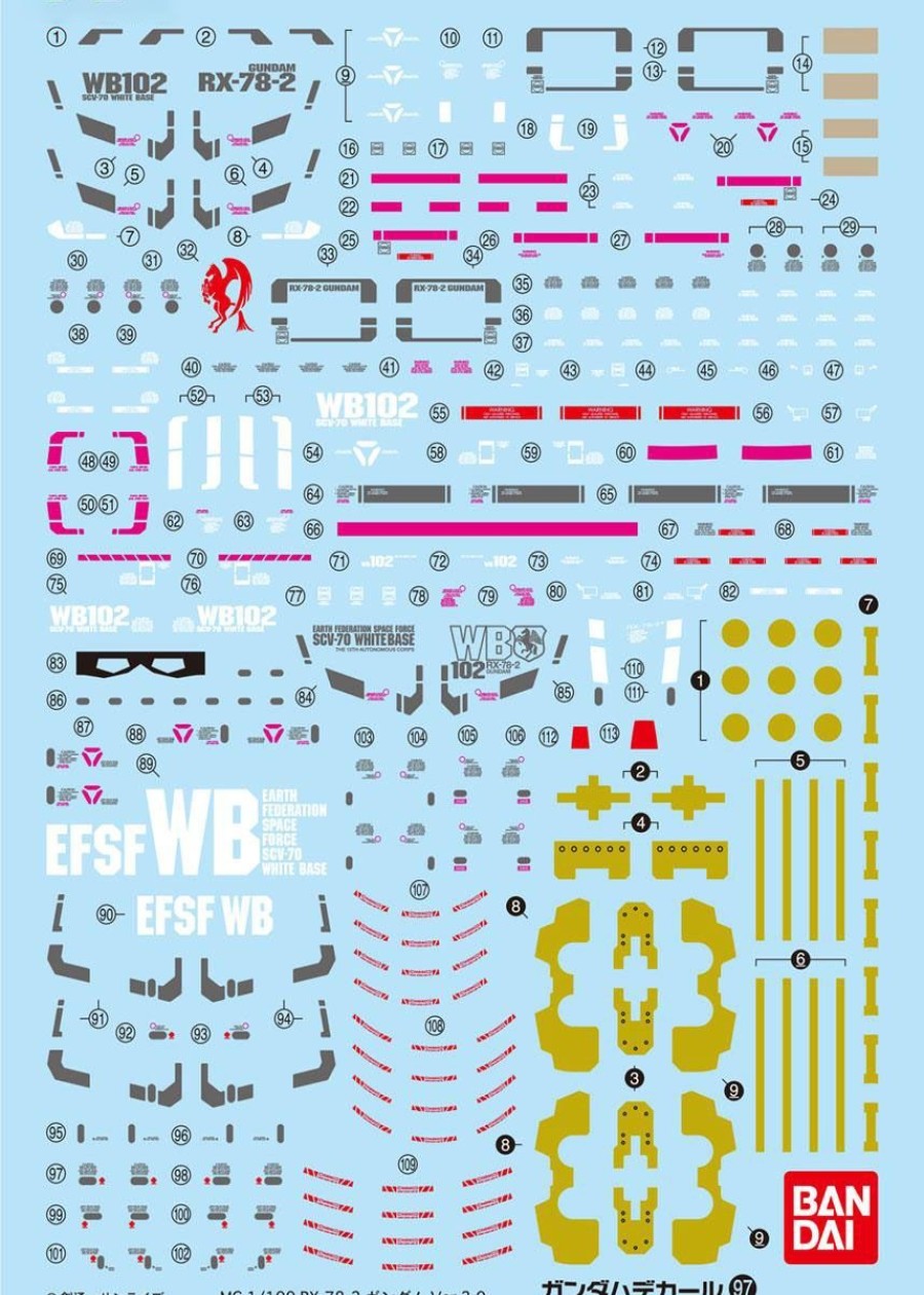 Hobby Bandai | Gd-97 Mg Gundam Ver. 3.0 Decal