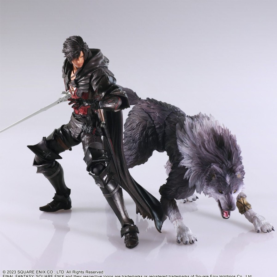 Figures Square Enix | Clive Rosfield And Torgal Bring Arts Action Figure