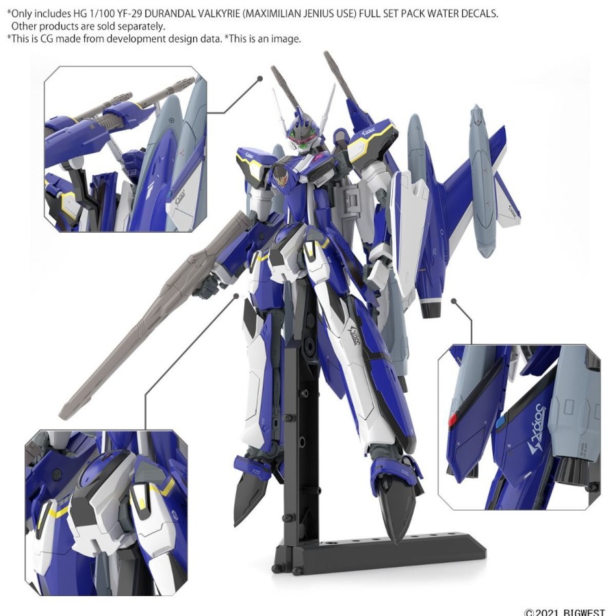 Hobby Bandai | Yf-29 Durandal Valkyrie (Maximilian Jenius Use) Full Set Pack Water Decals Hg 1/100