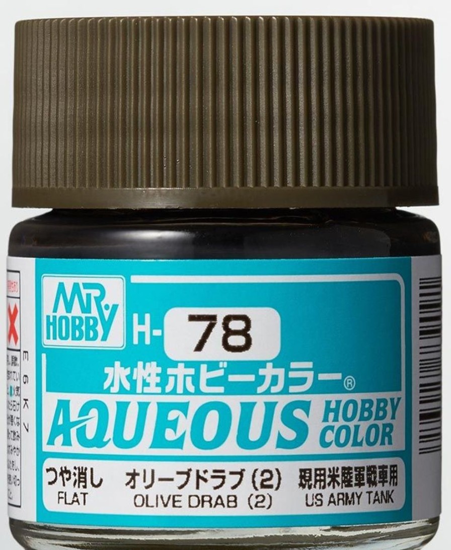 Hobby Supplies GSI | Aqueous Hobby Color Semi-Gloss Olive Drab(2)10Ml