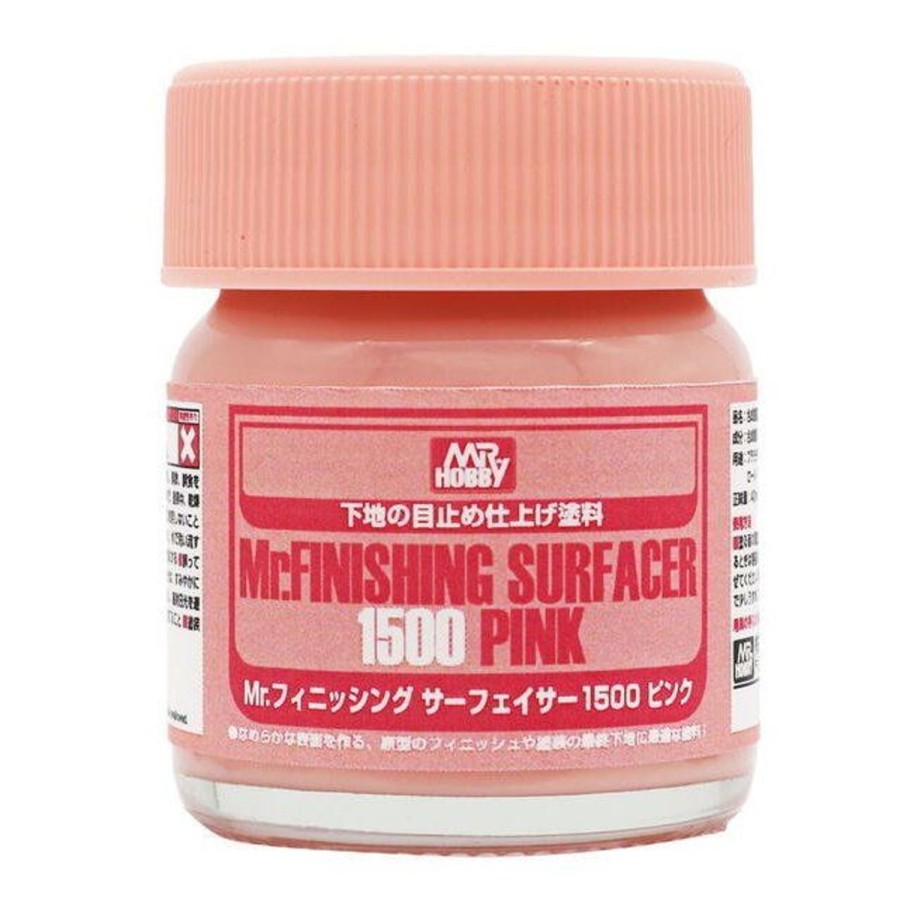 Hobby Supplies GSI | Mr. Finishing Surfacer 1500 Pink Bottle 40Ml