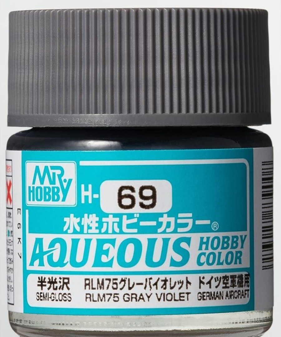 Hobby Supplies GSI | Aqueous Hobby Color Semi-Gloss Rlm75 Gray Blue 10M