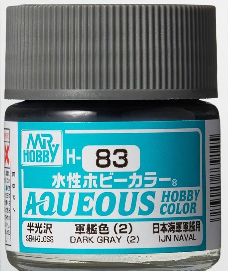 Hobby Supplies GSI | Aqueous Hobby Color Semi-Gloss Dark Gray(2)10Ml