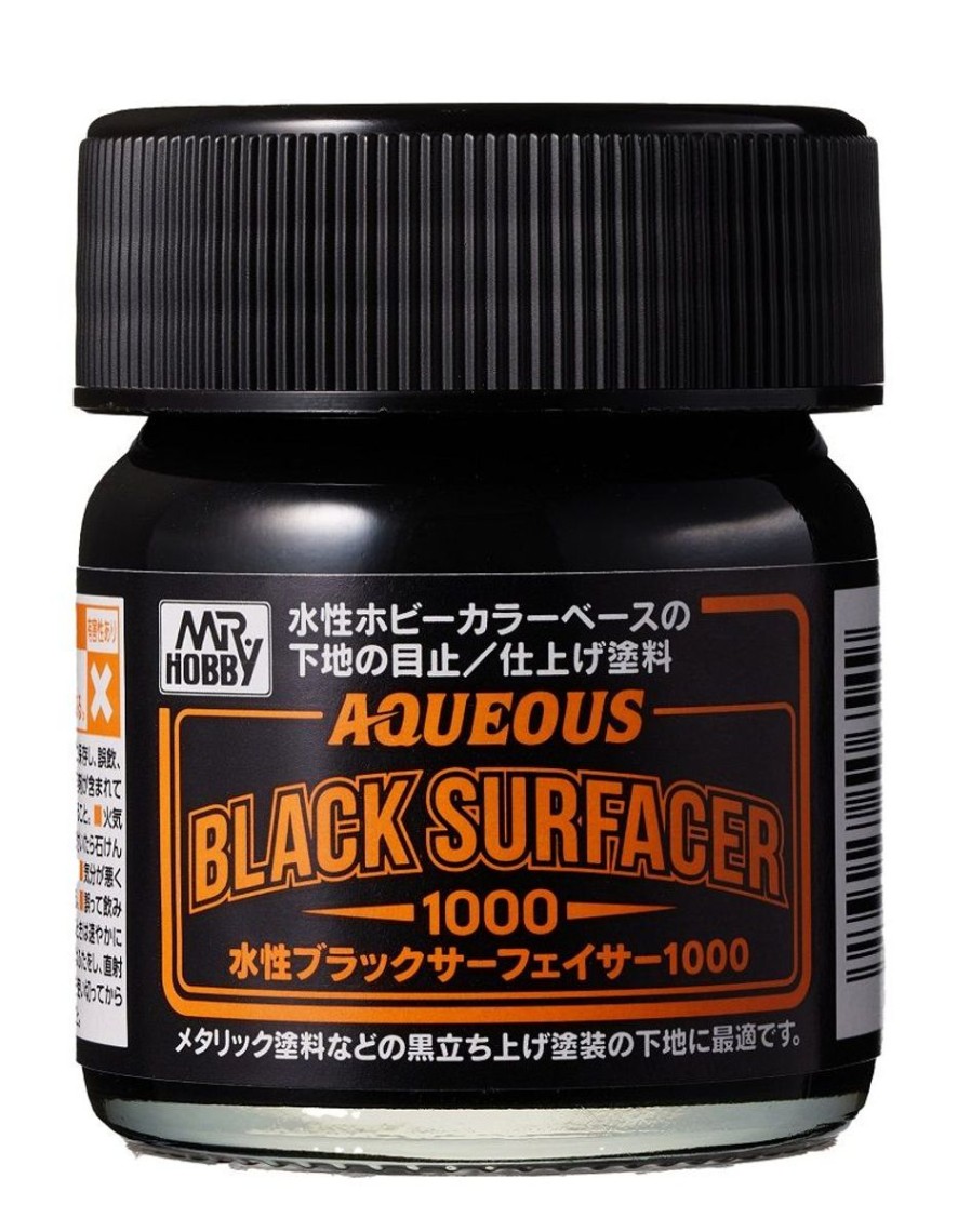 Hobby Supplies GSI | Aqueous Black Surfacer 1000 Bottle 40 Ml