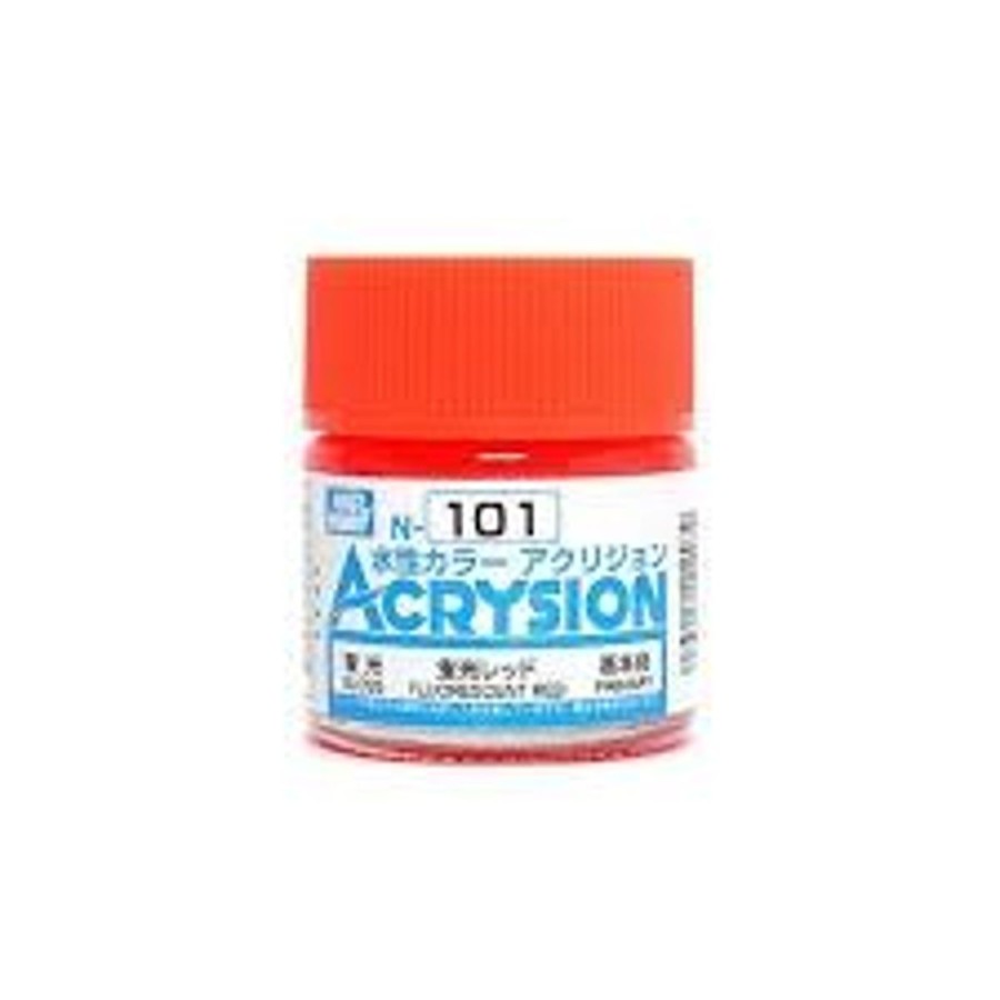 Hobby Supplies Bandai | Acrysion N101 - Fluorescent Red (Semi-Gloss/Primary)