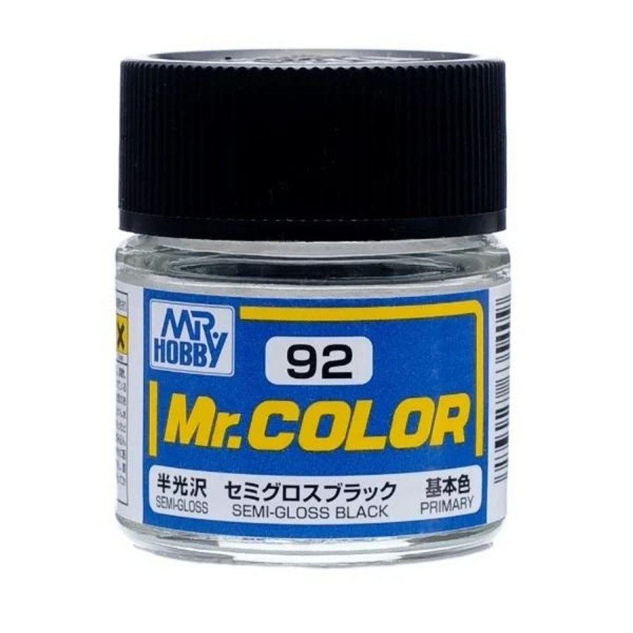 Hobby Supplies GSI | Mr. Color 92 - Semi Gross Black (Semi-Gloss/Primary)