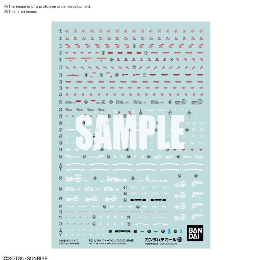 Hobby Bandai | Gundam Decal130 Rg 1/144 Force Impulse Gundam