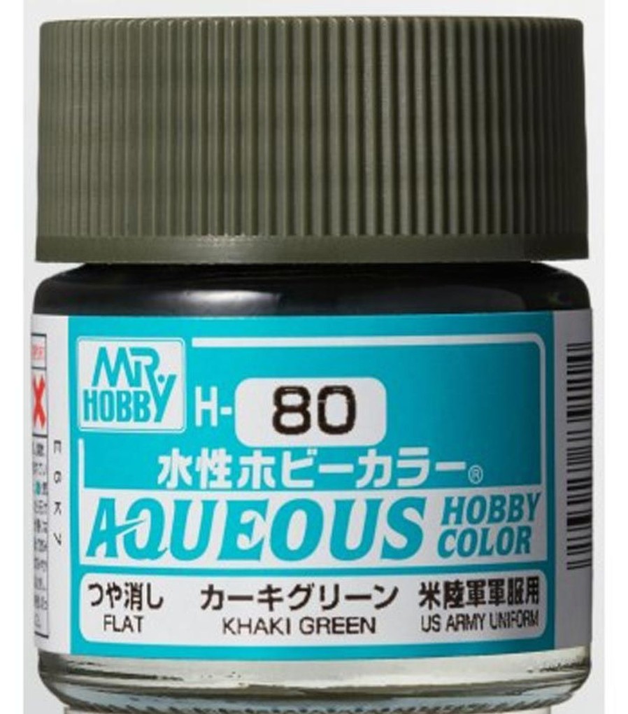 Hobby Supplies GSI | Aqueous Hobby Color Flat Khaki Green 10Ml Bottle