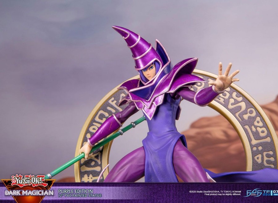 Figures First 4 Figures | Dark Magician Pvc Statue-Purple Yu-Gi-Oh!