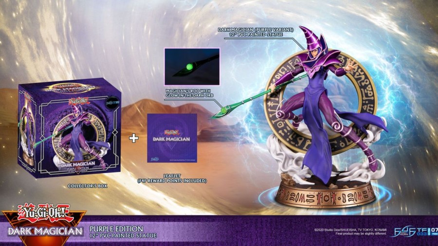 Figures First 4 Figures | Dark Magician Pvc Statue-Purple Yu-Gi-Oh!