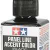 Hobby Supplies Bandai | Tamiya Panel Line Accent Color 40Ml Black