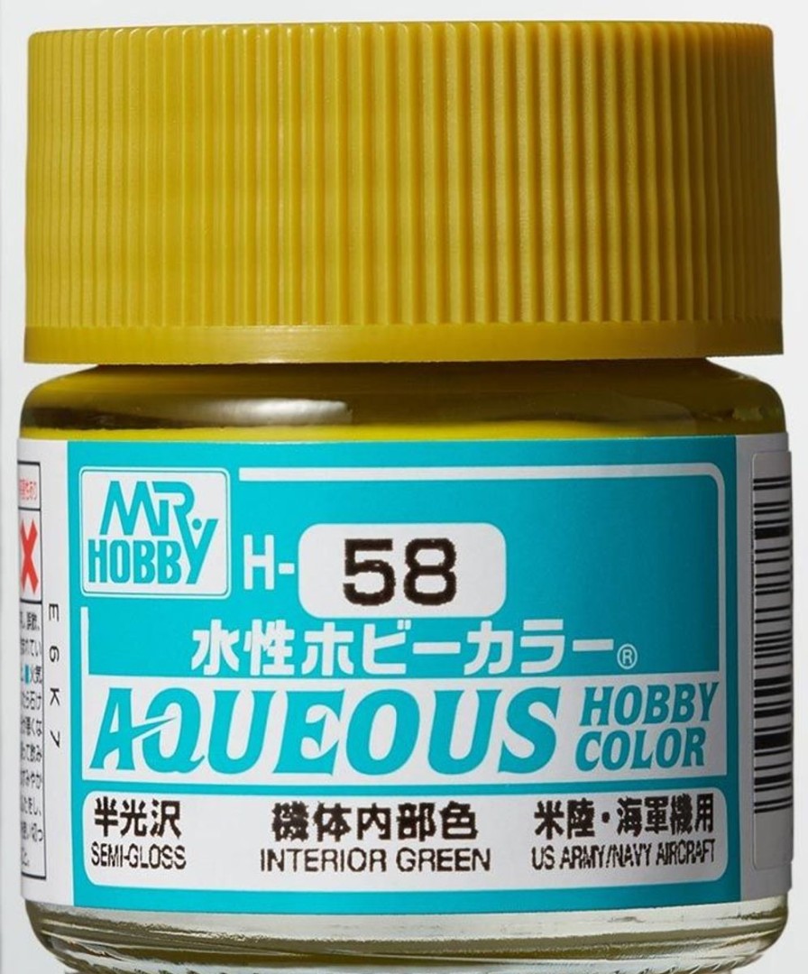 Hobby Supplies GSI | Aqueous Hobby Color Semi-Gloss Interior Green 10Ml