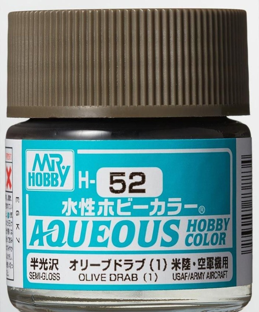 Hobby Supplies GSI | Aqueous Hobby Color Semigloss Olive Drab 10Ml Bottle