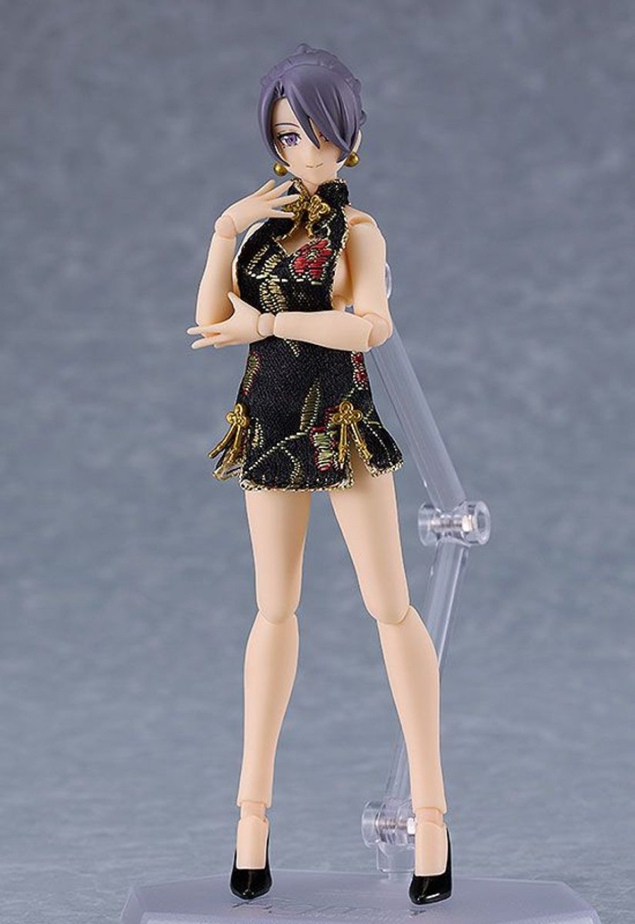 Figures MaxFactory | Female Body (Mika) With Mini Skirt Chinese Dress Outfit - Black Figma